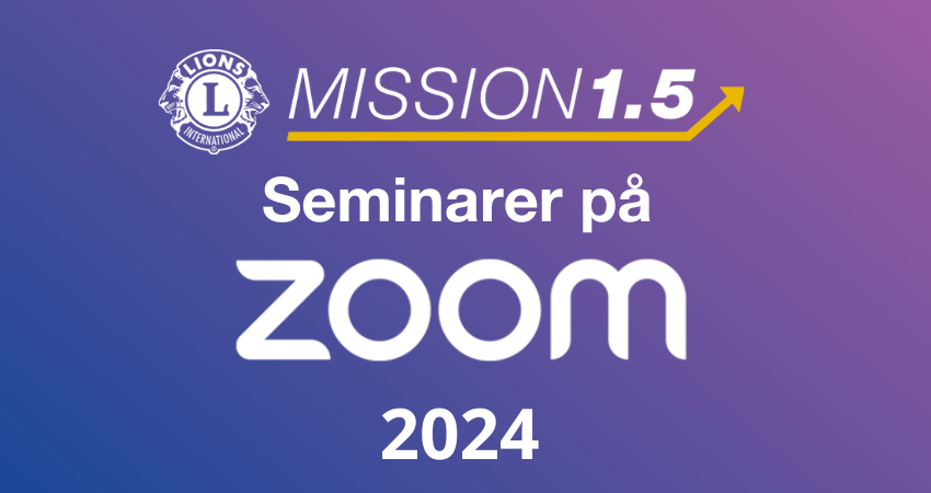 MISSION 1.5 seminarer på ZOOM