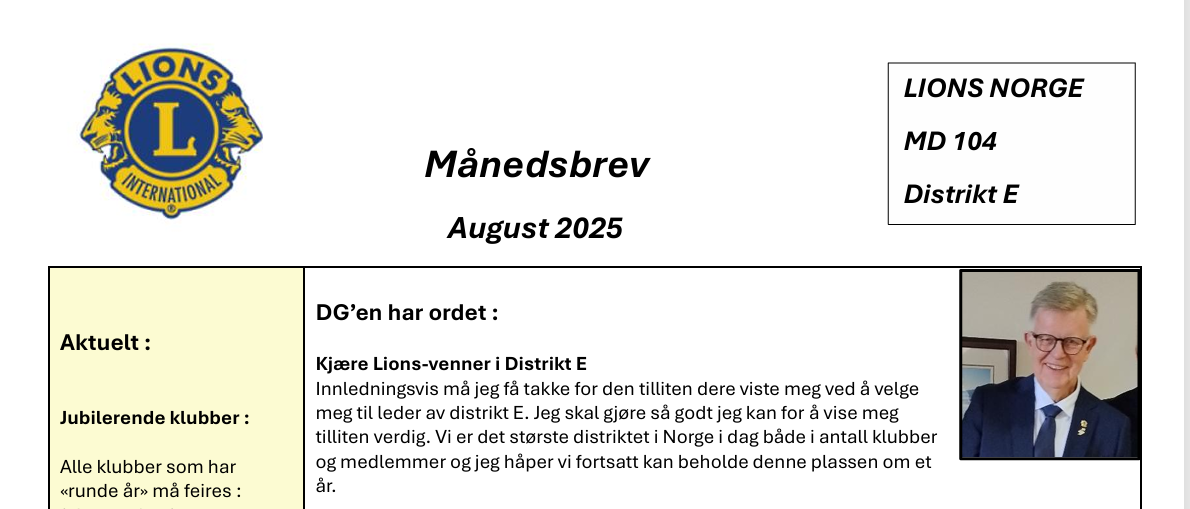 Månedsbrev